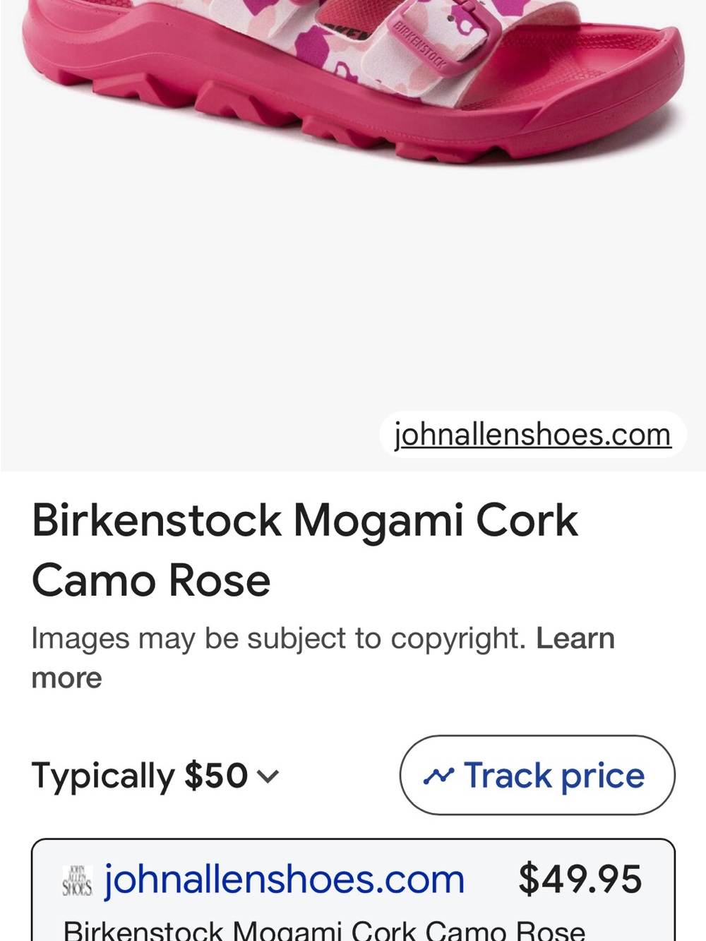 Birkenstock Women's Slide Sandal in Hot Pink Camo